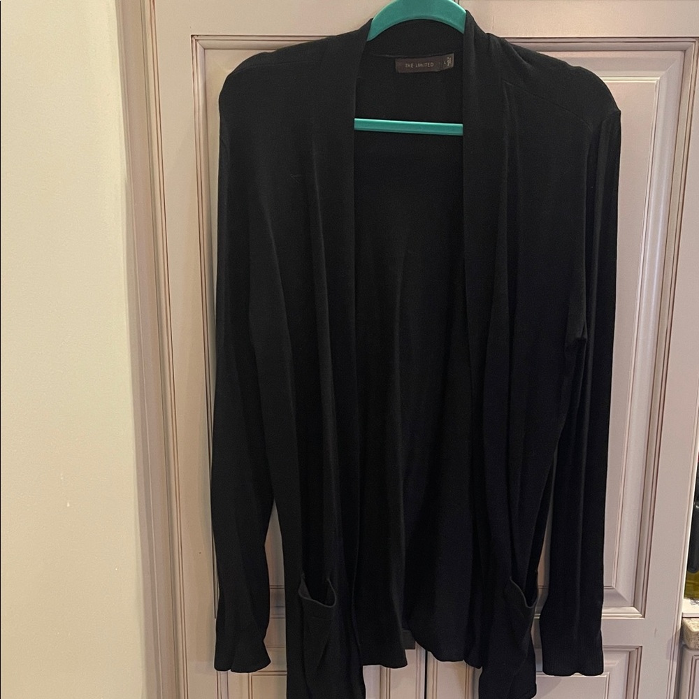 The Limited Black Open Cardigan Sweater Casual Large